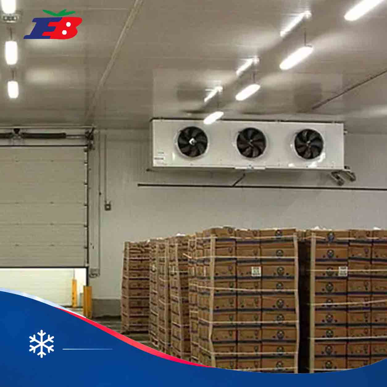 اواپراتور سقفی و انبارش محصول در سردخانه صنعتی
